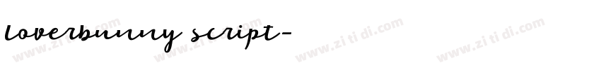loverbunny script字体转换